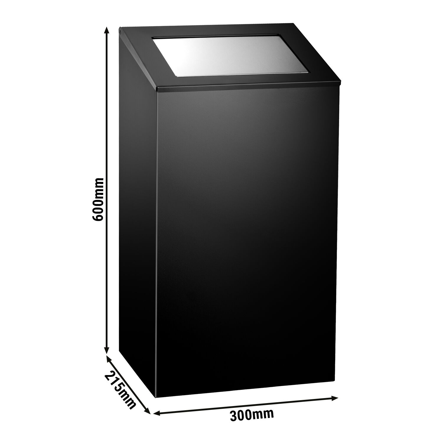 Push trash can - 38 liters - Black