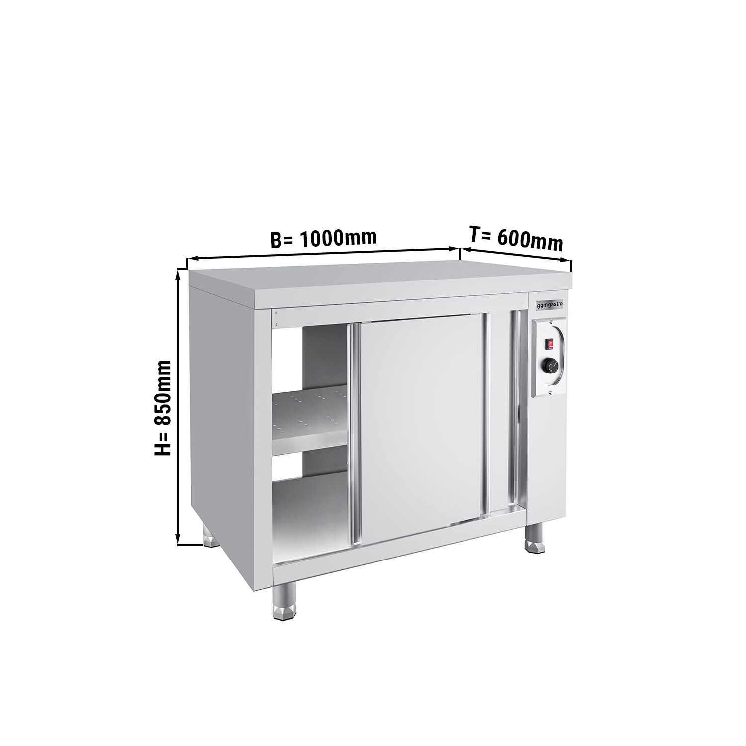 Heating cabinet ECO - 1000x600mm - with pass-through