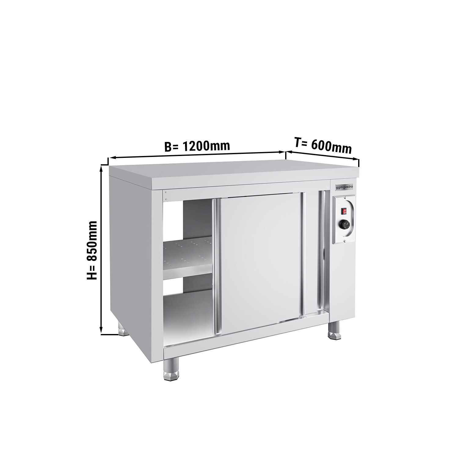 Heating cabinet ECO - 1200x600mm - with pass-through