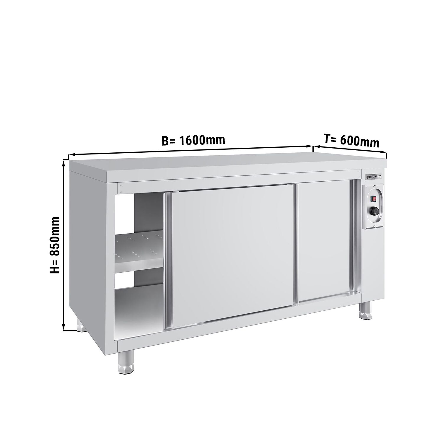 Heating cabinet ECO - 1600x600mm - with pass-through