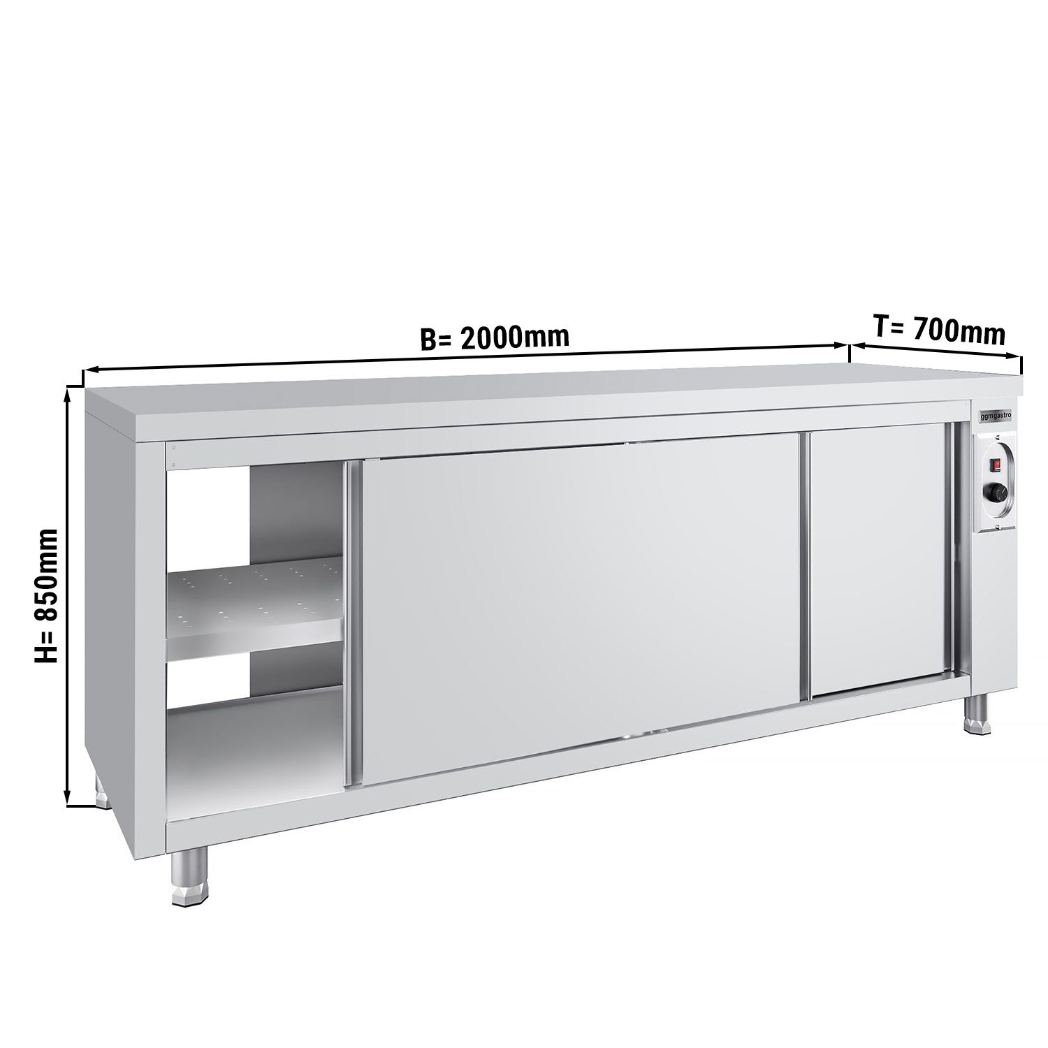 Heating cabinet ECO - 2000x700mm - with pass-through