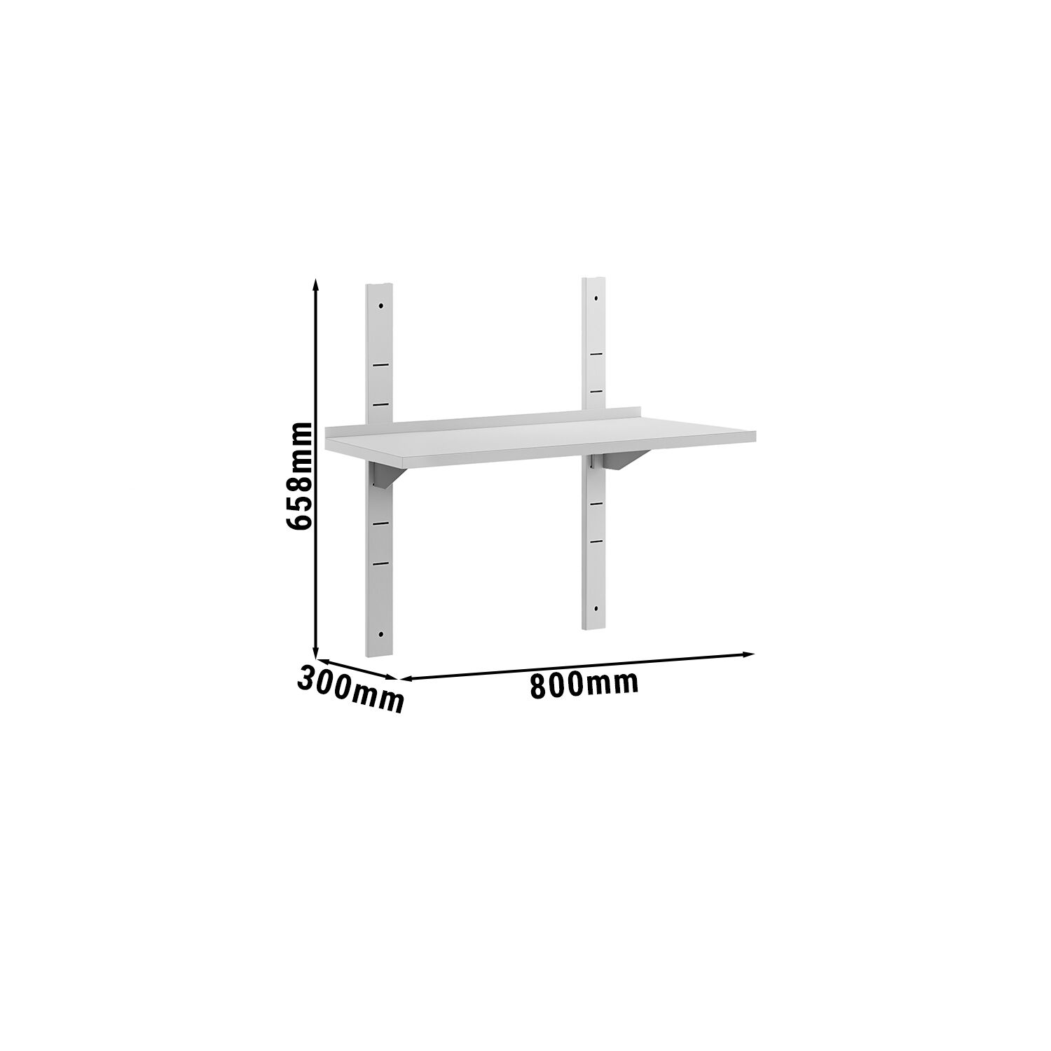 Wall shelves ECO - 800x300mm - with 1 shelf