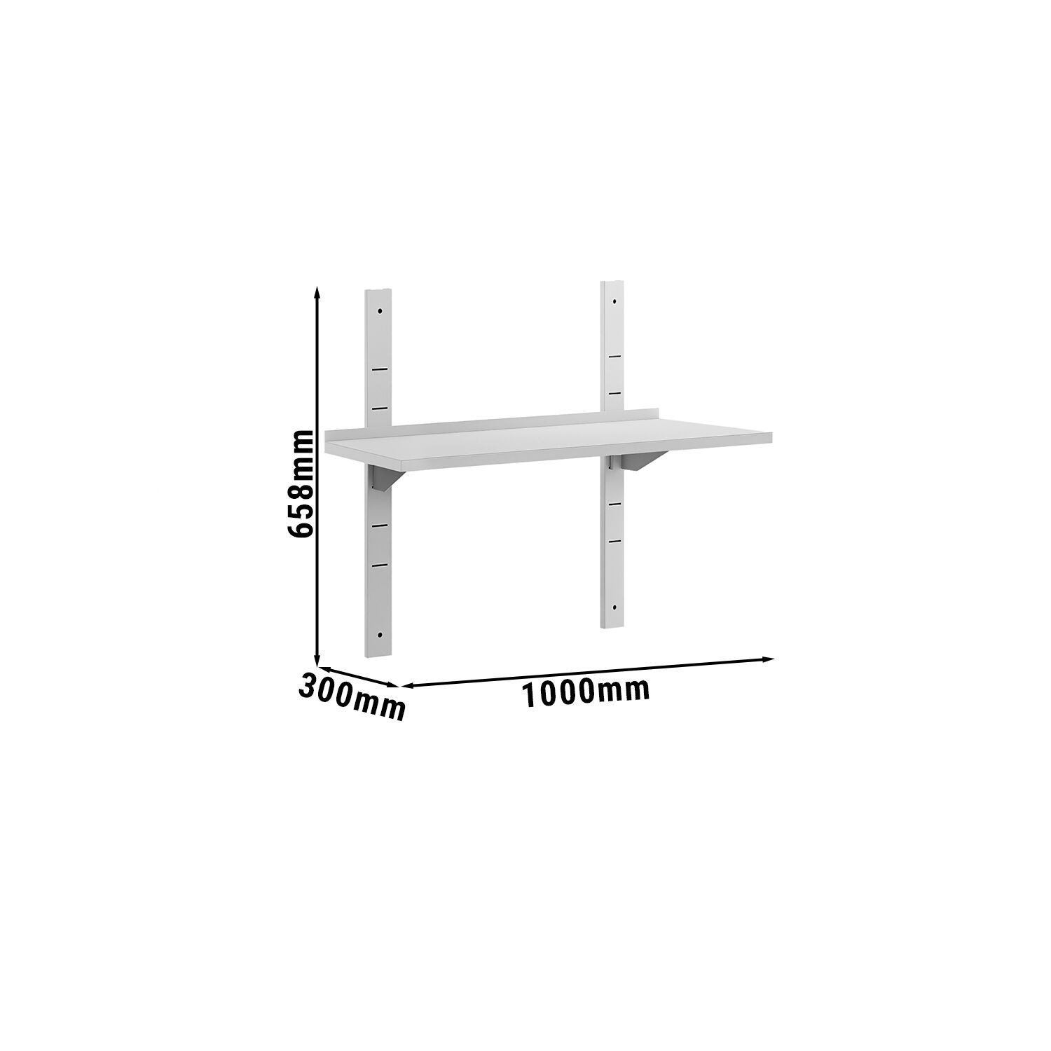 Wall shelves ECO - 1000x300mm - with 1 shelf
