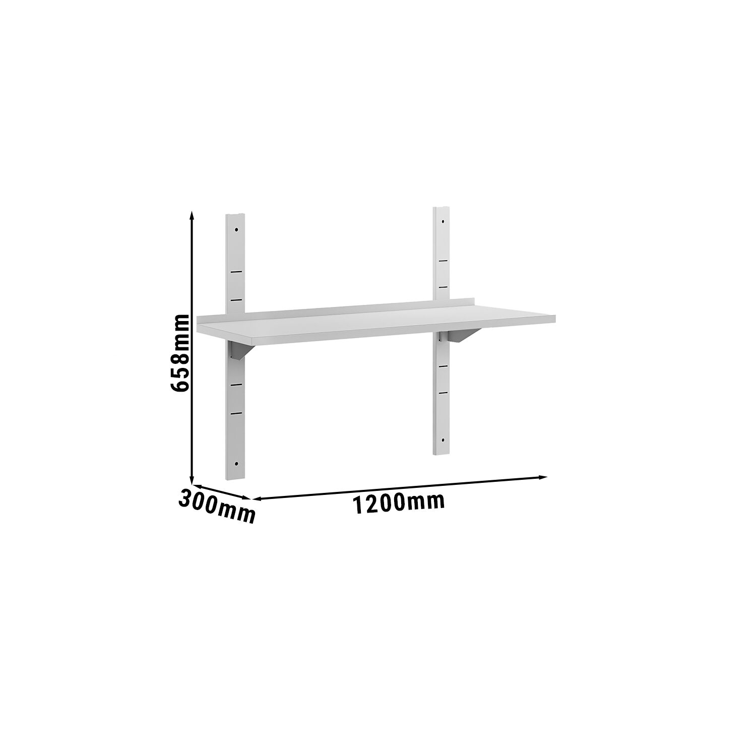 Wall shelves ECO - 1200x300mm - with 1 shelf