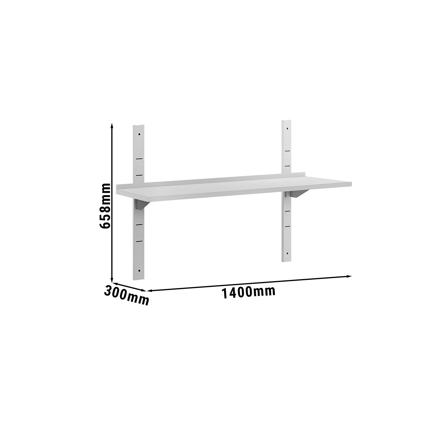 Wall shelves ECO - 1400x300mm - with 1 shelf