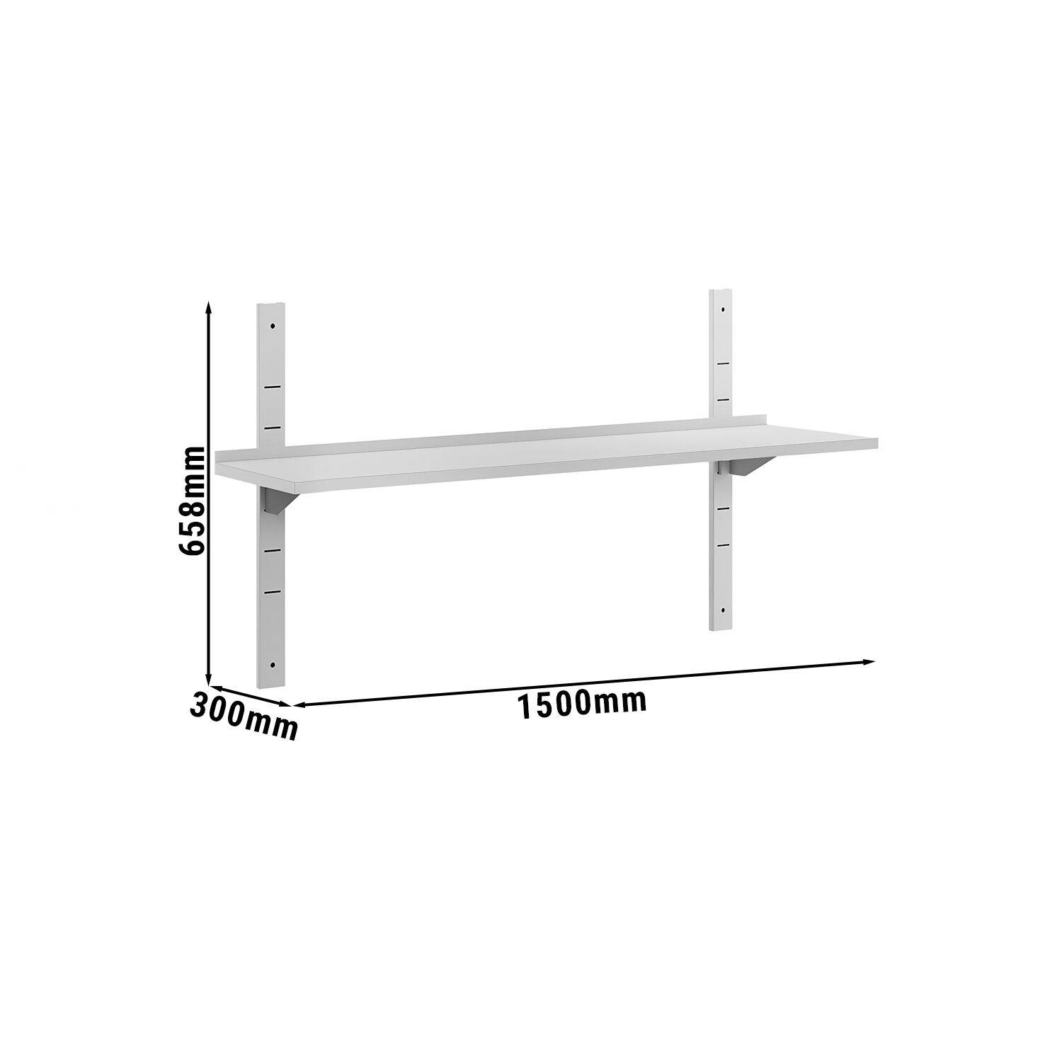 Wall shelves ECO - 1500x300mm - with 1 shelf