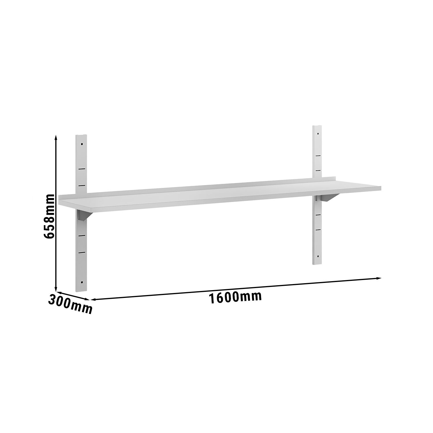 Wall shelves ECO - 1600x300mm - with 1 shelf
