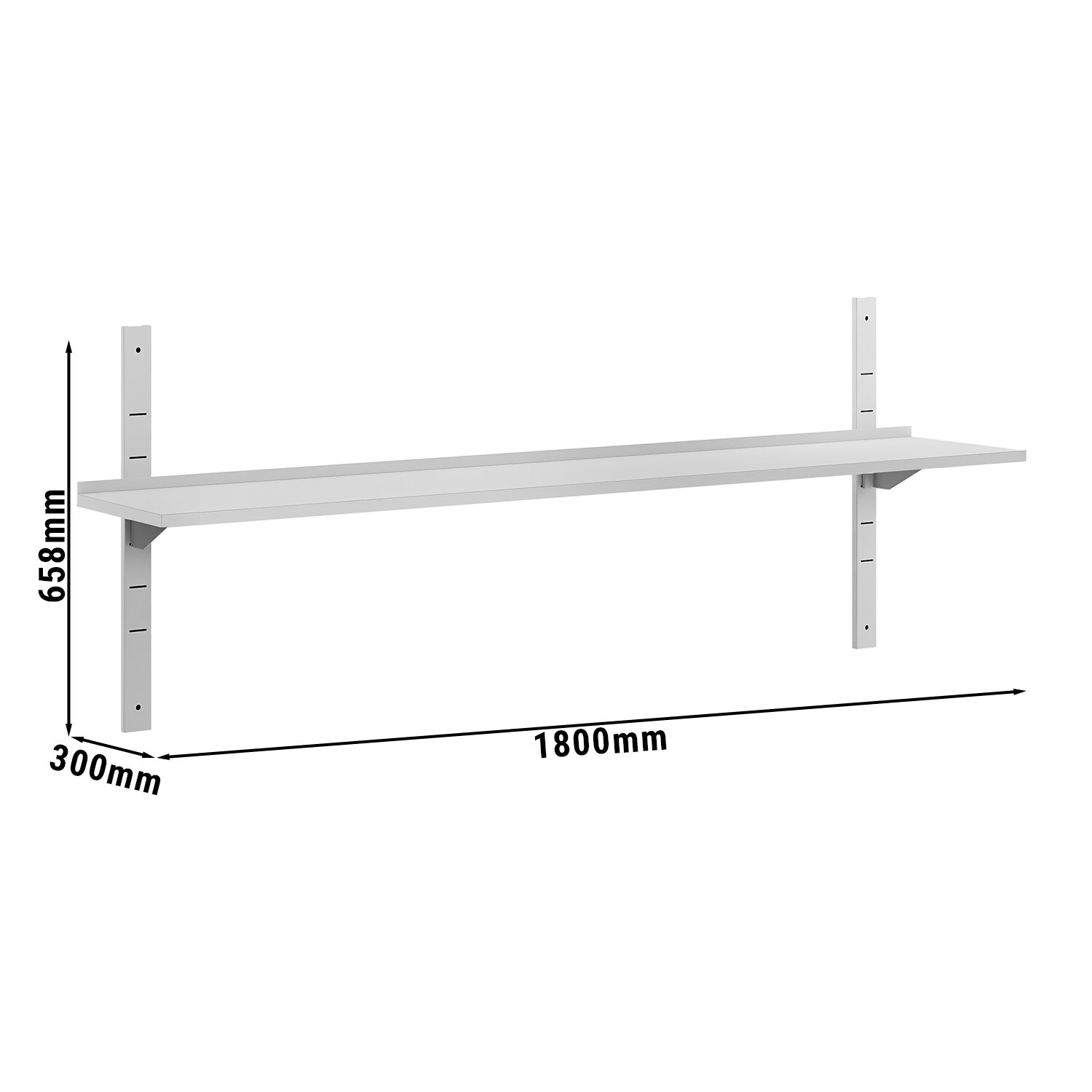 Wall shelves ECO - 1800x300mm - with 1 shelf